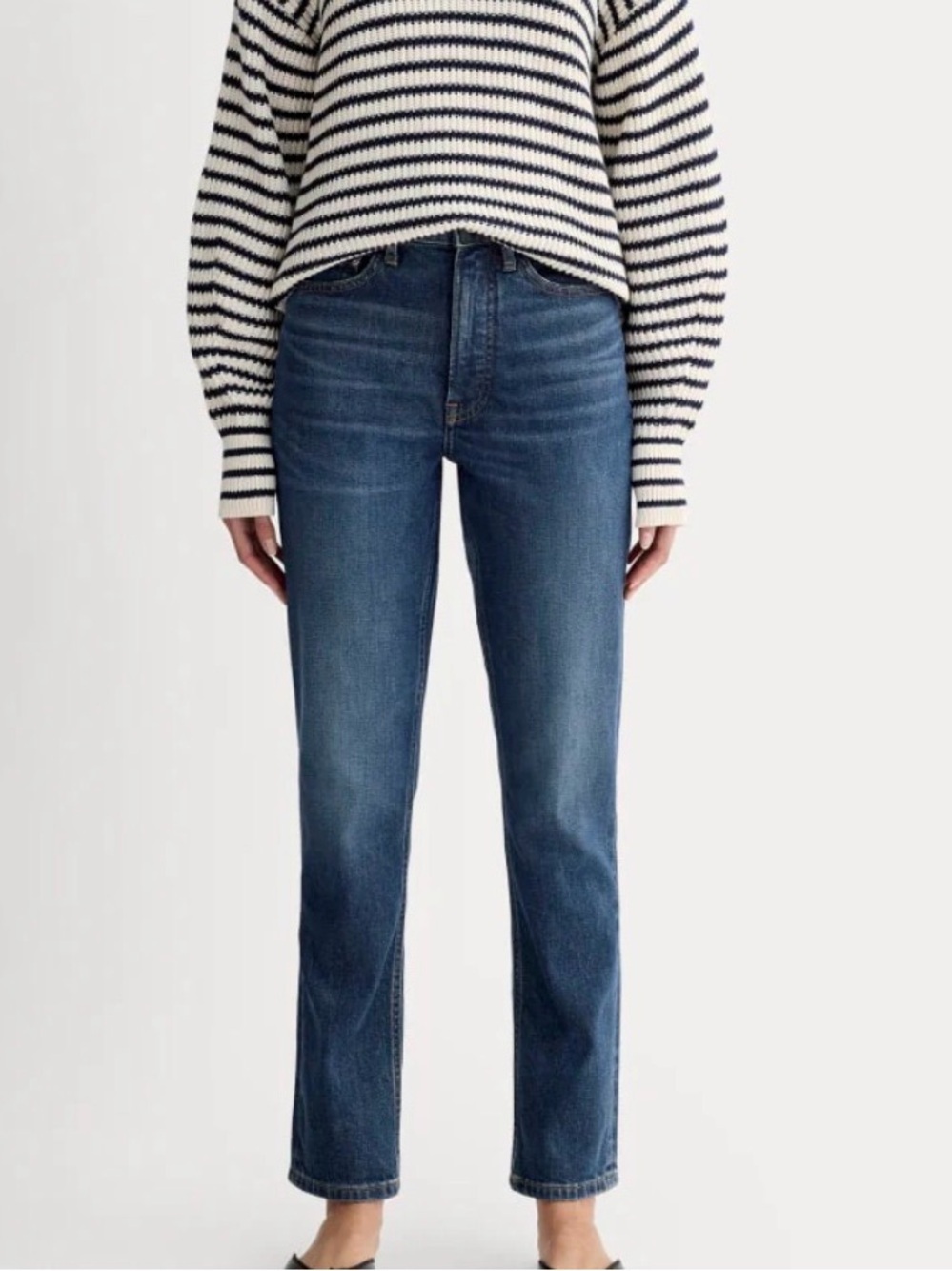 Everlane The Original Cheeky Jean Size 25 Organic Dark Wash Slim Straight 128.00